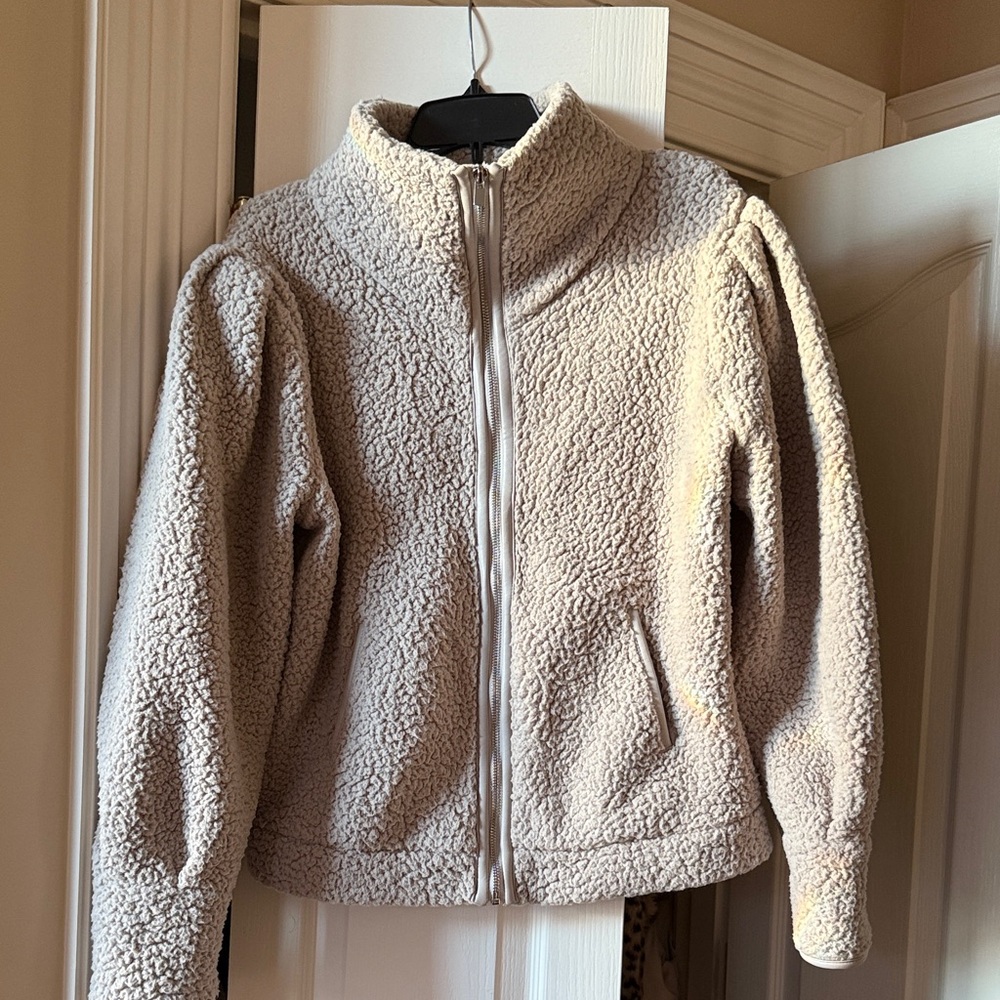Express Cream Teddy Jacket - image 1